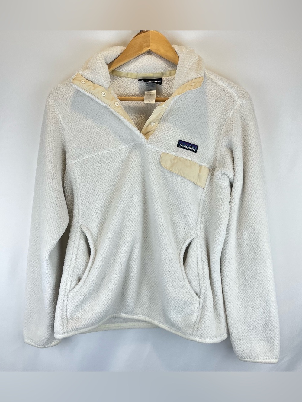 Patagonia Cream/White Snap-T Fleece Pullover
